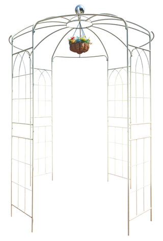 Metal Garden Arch Iron Garden Arbors Gazebo Dia High Birdcage Shape Pergola Pavilion For Wedding Ceremony