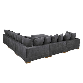 Large Seating Modular Sleeper Sectional - Dark Gray