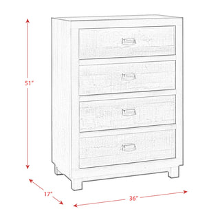 Harlington - 4-Drawer Chest - Dark Chocolate
