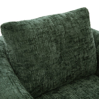 Modern Swivel Barrel Chair With Dual-Layer Cushion