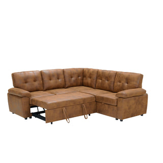 Convertible Sectional Sofa Bed With Pull Out Sleeper And Storage