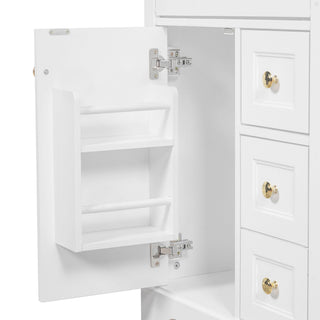 Modern Bathroom Vanity With Sink, 3 Drawers & Cabinet With 2 Tier Door Storage