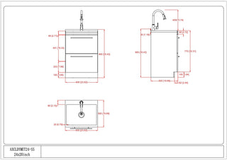 Metro - Laundry Cabinet & Faucet And Stainless Steel Sink