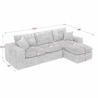 Sectional Sofa With Moveable Ottoman