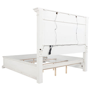 LED Light Panel Bed With Traditional Design