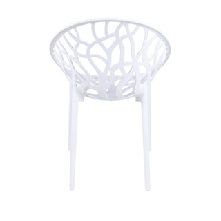 Dining Chair, Transparent Shell Design For Home (Set of 4) - White
