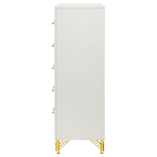 Chesney - 5 Drawer Chest With Trim - White