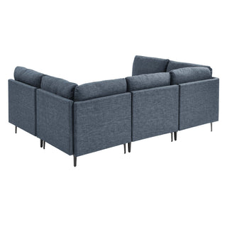 Upholstered Modular Sectional & Tall Legs