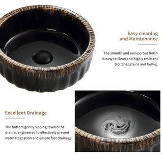 Vessel Sink, Above Counter Small Bowl - Black