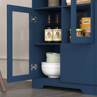 Modern Cabinet With Glass Doors And Drawer