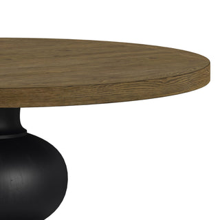 Heritage - 5 Piece Standard Height Dining Set (Round Table And Four Oak Brown Chairs) - Oak Brown And Black