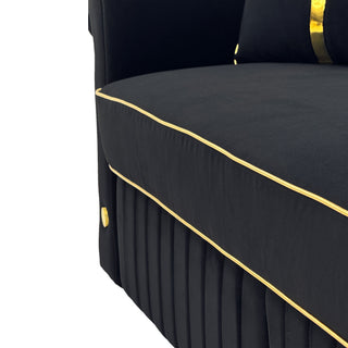 Sofa With Rolled Arms, 3 Seater Couch, Living Room Accent