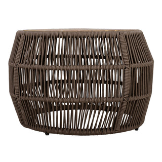Round Side Table With Rope Frame