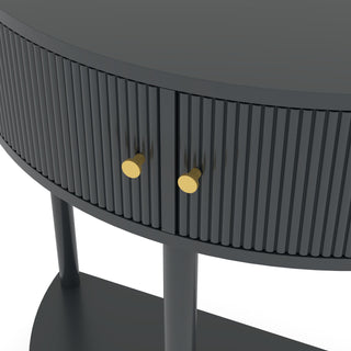 Demi Lune - Console Table With 2 Storage Drawers