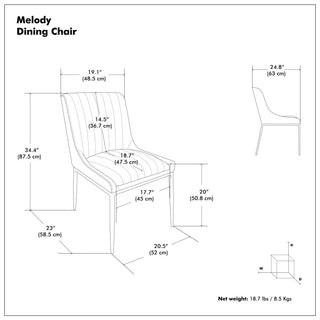 Melody - Versatile Upholstered Dining Chair (Set of 2)