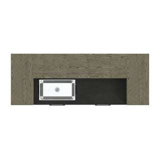 Jemma - Bar Table With Light - Gray And Dark Espresso