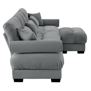 Super Comfort Oversized Modular Sectional Sofa With Movable Ottoman