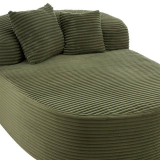 Modern Chaise Lounge Sofa Boneless Couch With Supportive Pillows