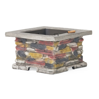 Outdoor Wood Bruning Magnesium Oxide Fire Pit With Lid