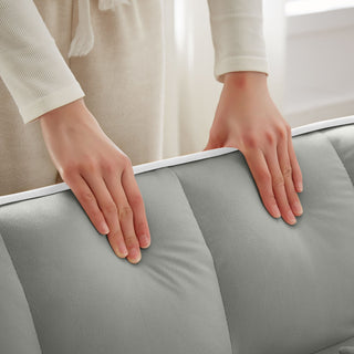 Convertible 3 In 1 Sofa Bed With Adjustable Sleeper Chair And Multi Pockets