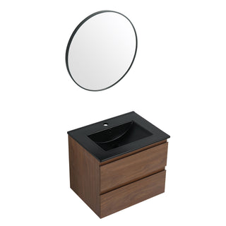 Wall Mounted Bathroom Vanity With Sink, 2 Soft Close Drawers