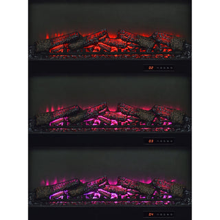 Temby - Fireplace TV Stand With Flameless Ambience - Pine Wood