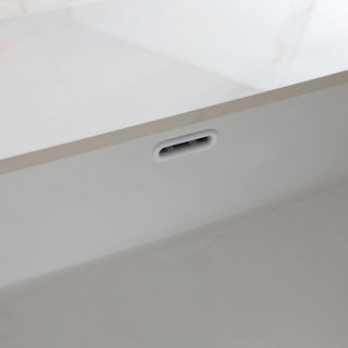 Elegant Vanity Top With Undermount Sink And Backsplash, Sintered Stone