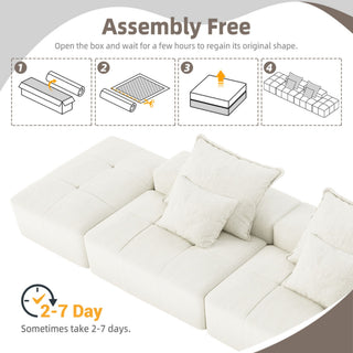 Modern Oversized Diy Combination Modular Sectional Sofa With Pillows