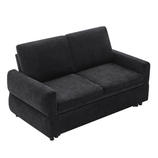 Convertible Sofa Bed Loveseat With Adjustable Backrest And USB Ports