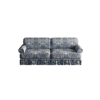 Luxuriously Comfortable Cloud Couch Sofa With Elegant Rolled Arms & Pleated Skirt Design
