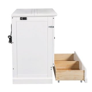 Solid Pine Murphy Bed Chest Cube Cabinet Bed With Charging Station And Large Storage Drawer For Home Office Or Small Room
