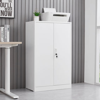 Metal Storage Cabinet With Locking Doors And Adjustable Shelf, Folding Filing Storage Cabinet, Folding Storage Locker Cabinet For Home Office, School, Garage