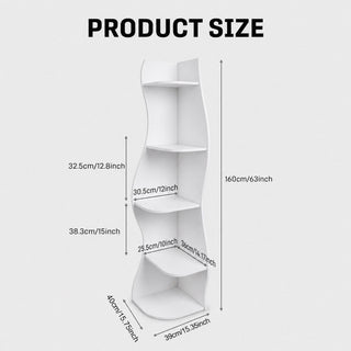 5 Tier S - Shaped Corner Shelf For Living Room