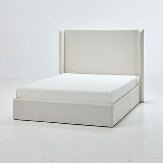Carmen - Full Size Upholstered Wingback Bed - Ivory