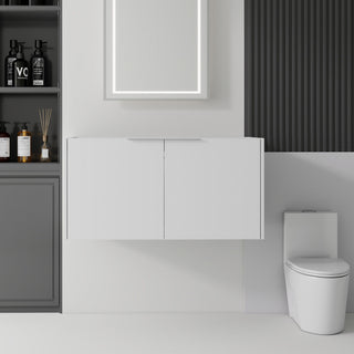 Floating Bathroom Vanity Cabinet With Soft Close Double Doors, Spacious Interior Storage, Wall Mounted, Cabinet Only