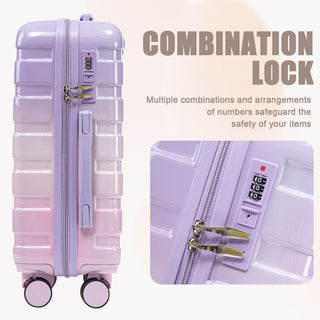 Luggage Set 14" / 20" With Combination Lock And Cosmetic Case
