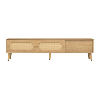 TV Stand For TVs Up To 80", Media Console, Cabinet - Natural