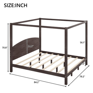 anopy Platform Bed With Headboard And Support Legs