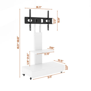 Adjustable Height Mobile TV Cart