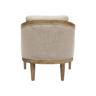Classic Chair With Jacquard Upholstery - Beige