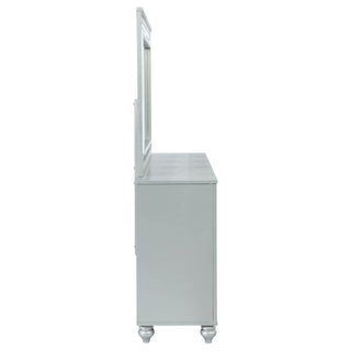 Arabesque - 6 Drawer Dresser With Mirror - Silver