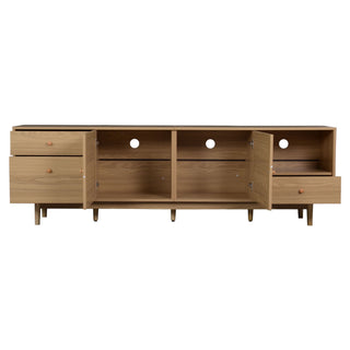 TV Stand With Doors - Natural
