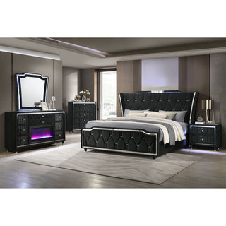 Mika - 8 Drawer LED Fireplace Dresser