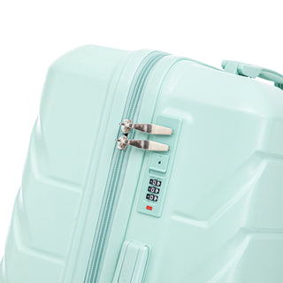 Hard Shell Luggage With Scratch Resistant Surface, 4 Wheels, Combination Lock & Side Hooks