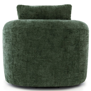Modern Swivel Barrel Chair With Dual-Layer Cushion