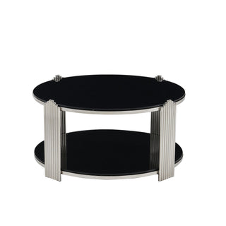 Round Table With Double Layer Storage