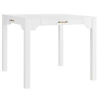 Alleyville - Square Dining Table With Storage Drawer - White