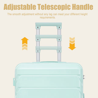 Hard Shell Luggage With Scratch Resistant Surface, 4 Wheels, Combination Lock & Side Hooks