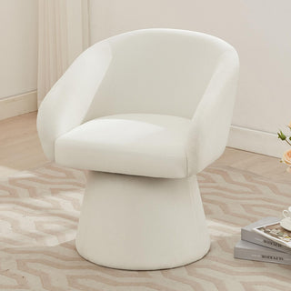 Modern Swivel Accent Chair With Ergonomic Barrel Design