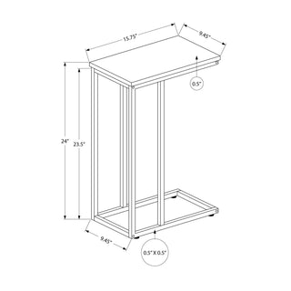 Accent Table, C - Shaped, Space-Saving Functionality
